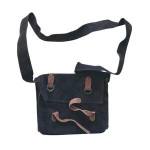 Vintage John Carlisle Gorpcore Brown Leather Crossbody Bag Purse Earthy Everyday